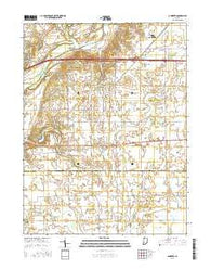 Dunreith Indiana Current topographic map, 1:24000 scale, 7.5 X 7.5 Minute, Year 2016