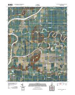 East Mount Carmel Indiana Historical topographic map, 1:24000 scale, 7.5 X 7.5 Minute, Year 2010
