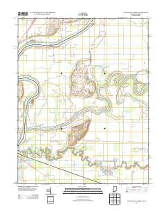 East Mount Carmel Indiana Historical topographic map, 1:24000 scale, 7.5 X 7.5 Minute, Year 2013