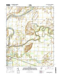 East Mount Carmel Indiana Current topographic map, 1:24000 scale, 7.5 X 7.5 Minute, Year 2016
