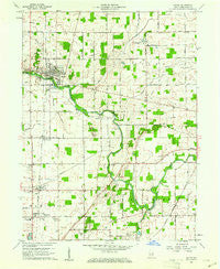 Eaton Indiana Historical topographic map, 1:24000 scale, 7.5 X 7.5 Minute, Year 1960