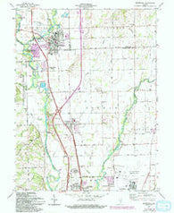 Edinburgh Indiana Historical topographic map, 1:24000 scale, 7.5 X 7.5 Minute, Year 1961