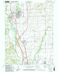 Edinburgh Indiana Historical topographic map, 1:24000 scale, 7.5 X 7.5 Minute, Year 1961