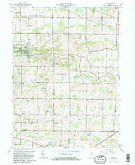 Ege Indiana Historical topographic map, 1:24000 scale, 7.5 X 7.5 Minute, Year 1965