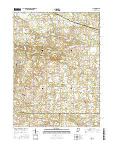 Ege Indiana Current topographic map, 1:24000 scale, 7.5 X 7.5 Minute, Year 2016