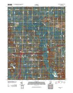 Elberfeld Indiana Historical topographic map, 1:24000 scale, 7.5 X 7.5 Minute, Year 2010