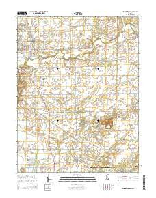 Elizabethtown Indiana Current topographic map, 1:24000 scale, 7.5 X 7.5 Minute, Year 2016