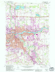 Elkhart Indiana Historical topographic map, 1:24000 scale, 7.5 X 7.5 Minute, Year 1961