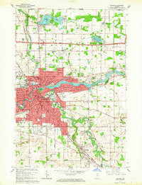 Elkhart Indiana Historical topographic map, 1:24000 scale, 7.5 X 7.5 Minute, Year 1961