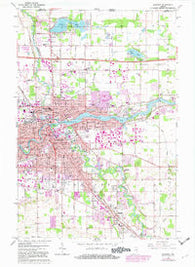 Elkhart Indiana Historical topographic map, 1:24000 scale, 7.5 X 7.5 Minute, Year 1961