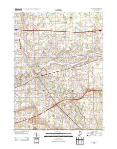 Elkhart Indiana Historical topographic map, 1:24000 scale, 7.5 X 7.5 Minute, Year 2013