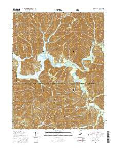 Elkinsville Indiana Current topographic map, 1:24000 scale, 7.5 X 7.5 Minute, Year 2016