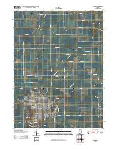 Elwood Indiana Historical topographic map, 1:24000 scale, 7.5 X 7.5 Minute, Year 2010