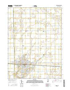 Elwood Indiana Current topographic map, 1:24000 scale, 7.5 X 7.5 Minute, Year 2016