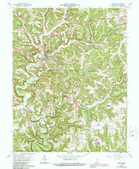 English Indiana Historical topographic map, 1:24000 scale, 7.5 X 7.5 Minute, Year 1966