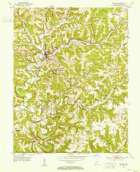 English Indiana Historical topographic map, 1:24000 scale, 7.5 X 7.5 Minute, Year 1950