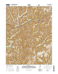 English Indiana Current topographic map, 1:24000 scale, 7.5 X 7.5 Minute, Year 2016