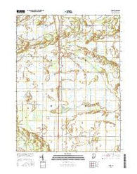 Enos Indiana Current topographic map, 1:24000 scale, 7.5 X 7.5 Minute, Year 2016