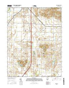Epsom Indiana Current topographic map, 1:24000 scale, 7.5 X 7.5 Minute, Year 2016