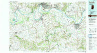 Evansville Indiana Historical topographic map, 1:100000 scale, 30 X 60 Minute, Year 1991