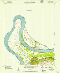Evansville Indiana Historical topographic map, 1:24000 scale, 7.5 X 7.5 Minute, Year 1952