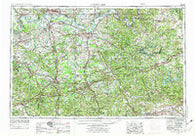 Evansville Indiana Historical topographic map, 1:250000 scale, 1 X 2 Degree, Year 1957
