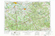 Evansville Indiana Historical topographic map, 1:250000 scale, 1 X 2 Degree, Year 1957