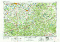 Evansville Indiana Historical topographic map, 1:250000 scale, 1 X 2 Degree, Year 1957