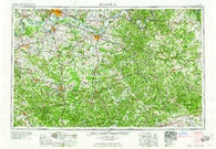Evansville Indiana Historical topographic map, 1:250000 scale, 1 X 2 Degree, Year 1961