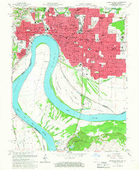 Evansville South Indiana Historical topographic map, 1:24000 scale, 7.5 X 7.5 Minute, Year 1957