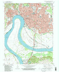Evansville South Indiana Historical topographic map, 1:24000 scale, 7.5 X 7.5 Minute, Year 1981
