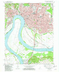 Evansville South Indiana Historical topographic map, 1:24000 scale, 7.5 X 7.5 Minute, Year 1981