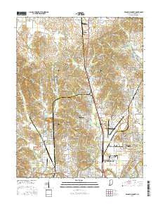 Evansville North Indiana Current topographic map, 1:24000 scale, 7.5 X 7.5 Minute, Year 2016