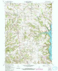 Everton Indiana Historical topographic map, 1:24000 scale, 7.5 X 7.5 Minute, Year 1972