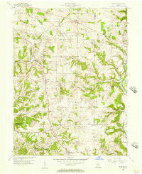 Everton Indiana Historical topographic map, 1:24000 scale, 7.5 X 7.5 Minute, Year 1956