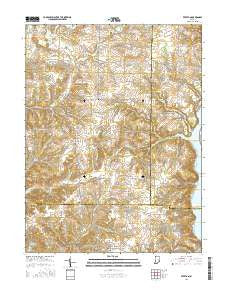 Everton Indiana Current topographic map, 1:24000 scale, 7.5 X 7.5 Minute, Year 2016