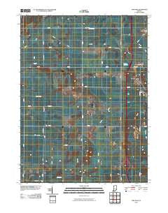 Fair Oaks Indiana Historical topographic map, 1:24000 scale, 7.5 X 7.5 Minute, Year 2010