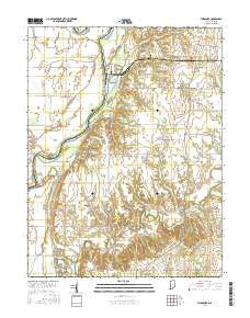 Fairbanks Indiana Current topographic map, 1:24000 scale, 7.5 X 7.5 Minute, Year 2016