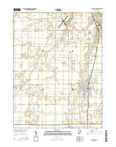 Fairmount Indiana Current topographic map, 1:24000 scale, 7.5 X 7.5 Minute, Year 2016