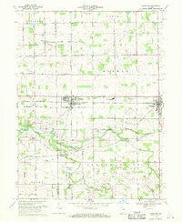 Farmland Indiana Historical topographic map, 1:24000 scale, 7.5 X 7.5 Minute, Year 1969