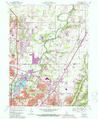 Fishers Indiana Historical topographic map, 1:24000 scale, 7.5 X 7.5 Minute, Year 1967