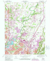 Fishers Indiana Historical topographic map, 1:24000 scale, 7.5 X 7.5 Minute, Year 1967