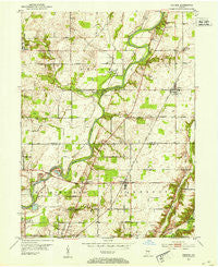 Fishers Indiana Historical topographic map, 1:24000 scale, 7.5 X 7.5 Minute, Year 1952