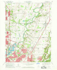 Fishers Indiana Historical topographic map, 1:24000 scale, 7.5 X 7.5 Minute, Year 1967