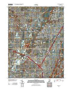 Fishers Indiana Historical topographic map, 1:24000 scale, 7.5 X 7.5 Minute, Year 2010