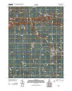 Flora Indiana Historical topographic map, 1:24000 scale, 7.5 X 7.5 Minute, Year 2010