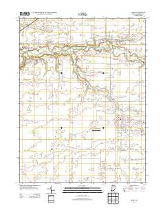 Flora Indiana Historical topographic map, 1:24000 scale, 7.5 X 7.5 Minute, Year 2013