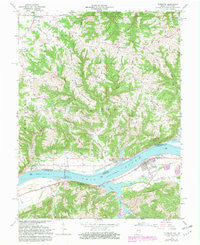 Florence Indiana Historical topographic map, 1:24000 scale, 7.5 X 7.5 Minute, Year 1966