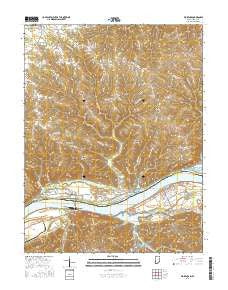 Florence Indiana Current topographic map, 1:24000 scale, 7.5 X 7.5 Minute, Year 2016