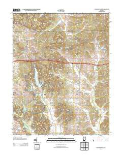 Folsomville Indiana Historical topographic map, 1:24000 scale, 7.5 X 7.5 Minute, Year 2013